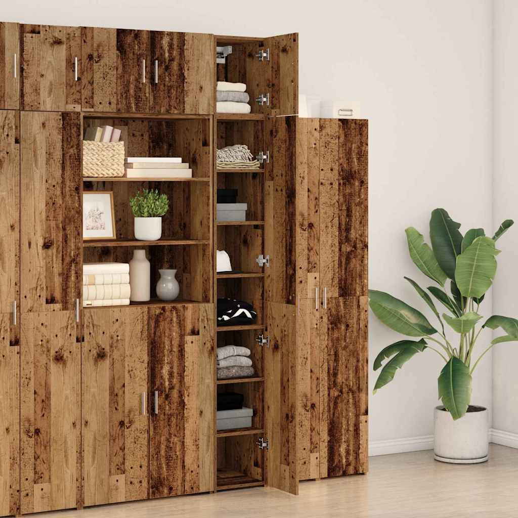 Slim Storage Cabinet Old wood 30 x 42.5 x 225 cm