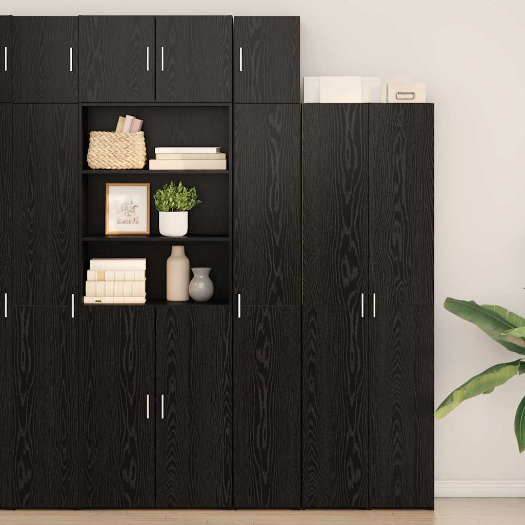 Slim Storage Cabinet Black oak 30 x 42.5 x 225 cm