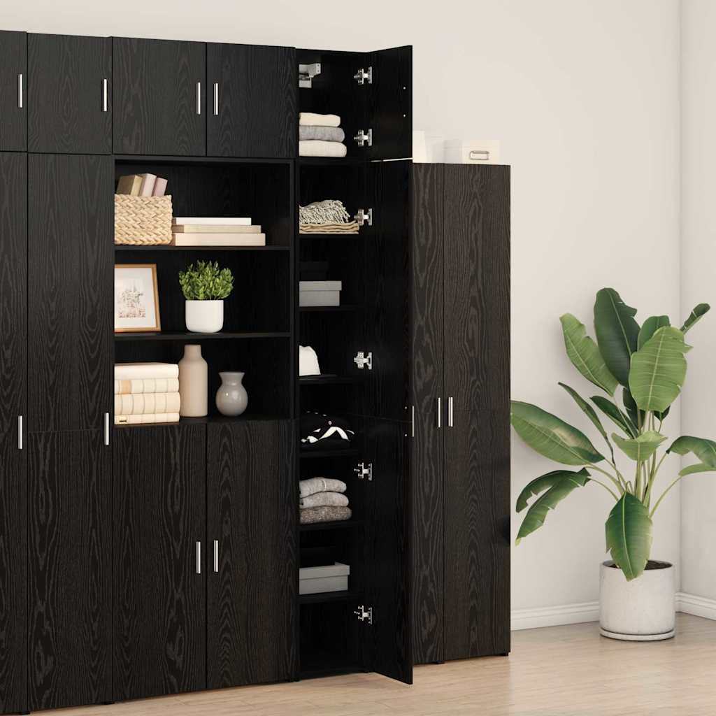 Slim Storage Cabinet Black oak 30 x 42.5 x 225 cm