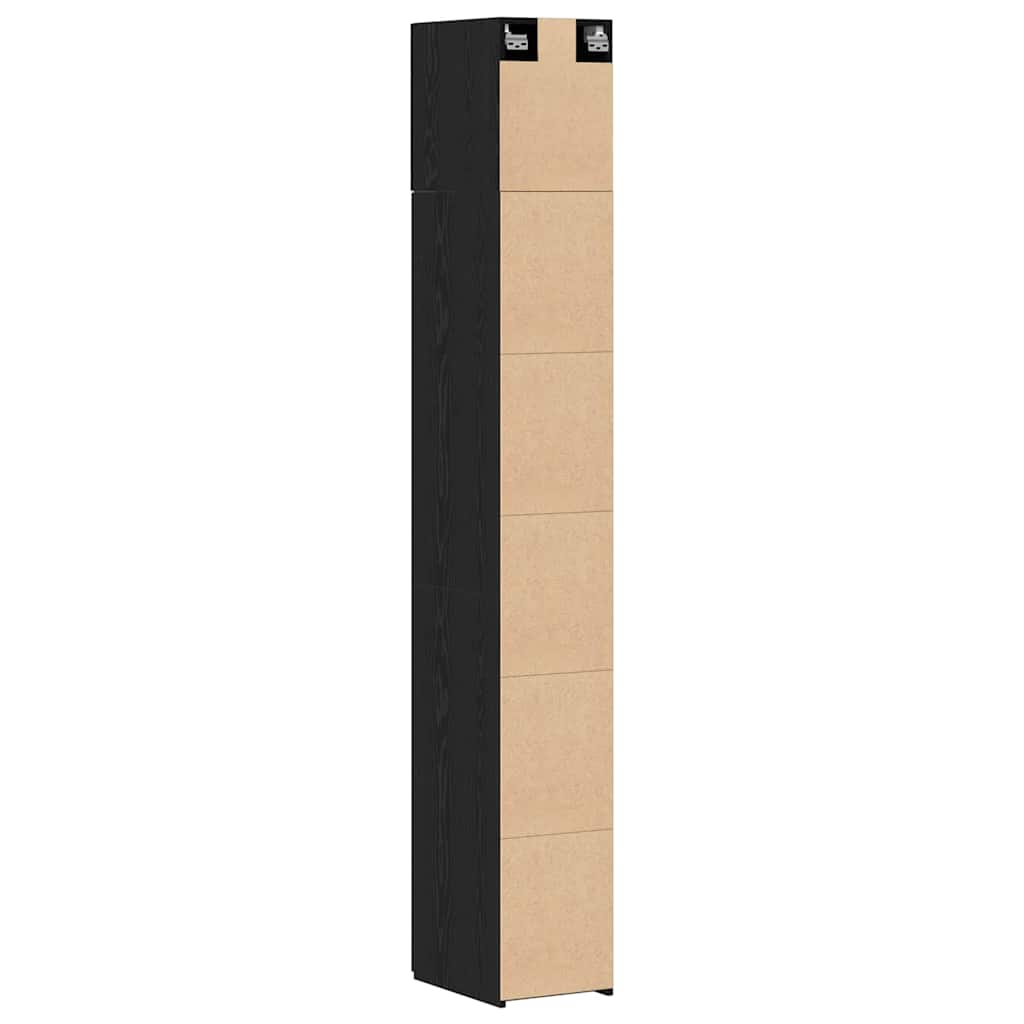 Slim Storage Cabinet Black oak 30 x 42.5 x 225 cm