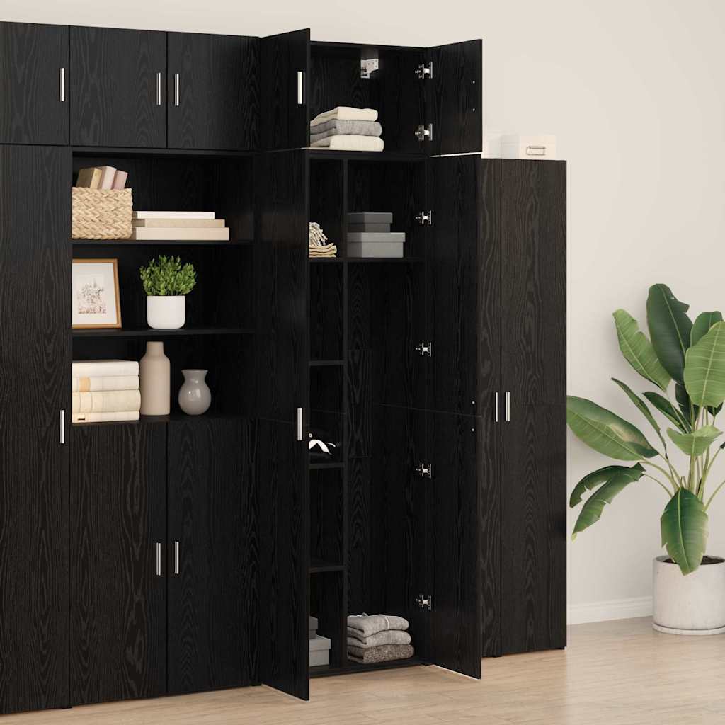 Storage Cabinet Black oak 70 x 42.5 x 225 cm Engineered wood