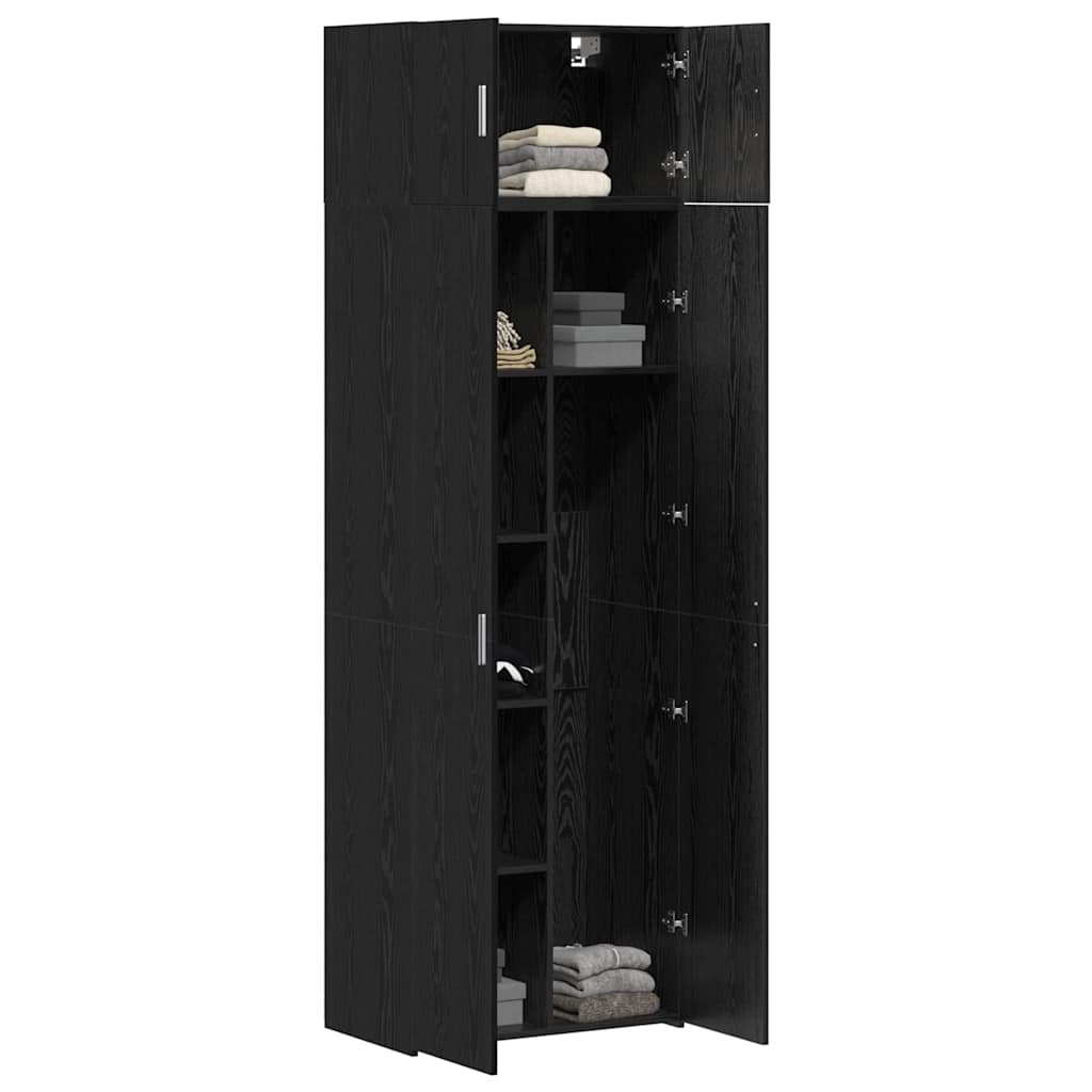 Storage Cabinet Black oak 70 x 42.5 x 225 cm Engineered wood