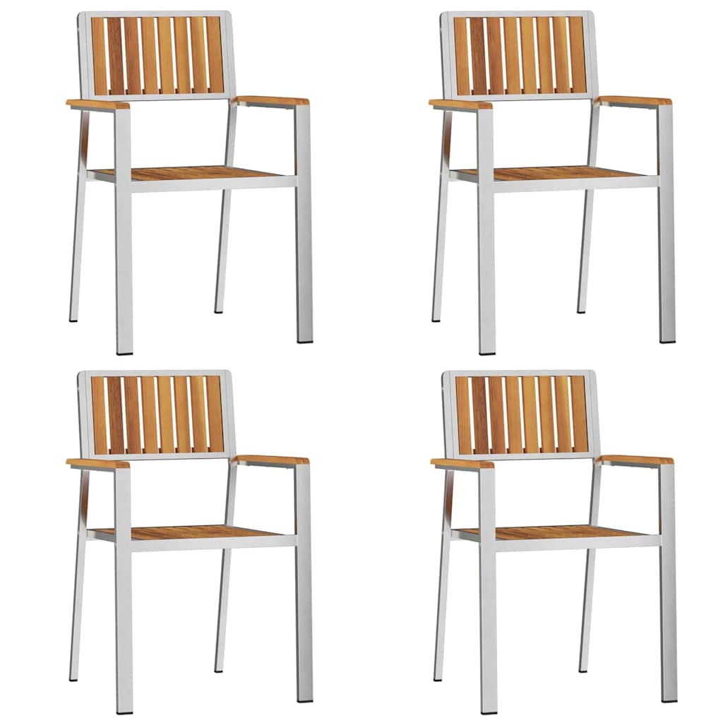 Garden Dining Set 5 pcs Brown Solid acacia wood