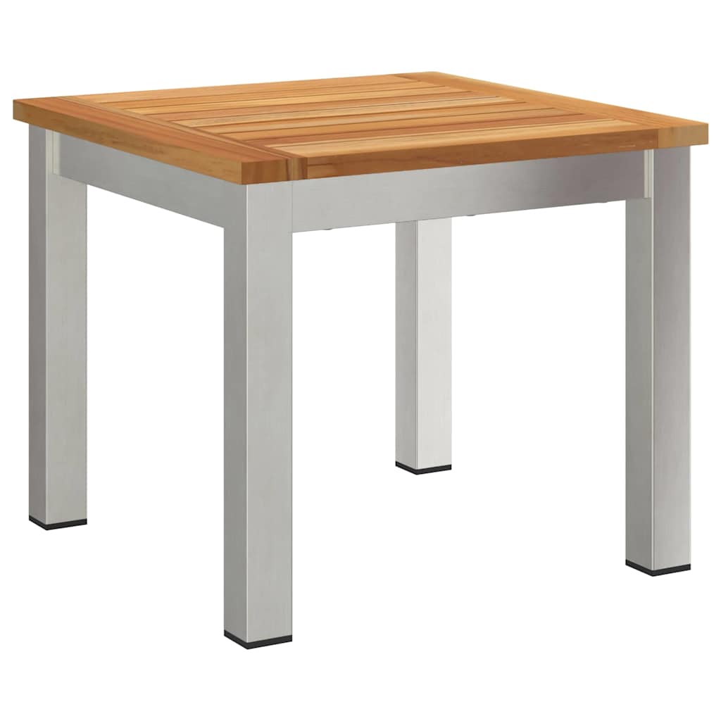 SunLoungers2pcswithTable 2-person 3 pcs Brown SolidAcaciawood