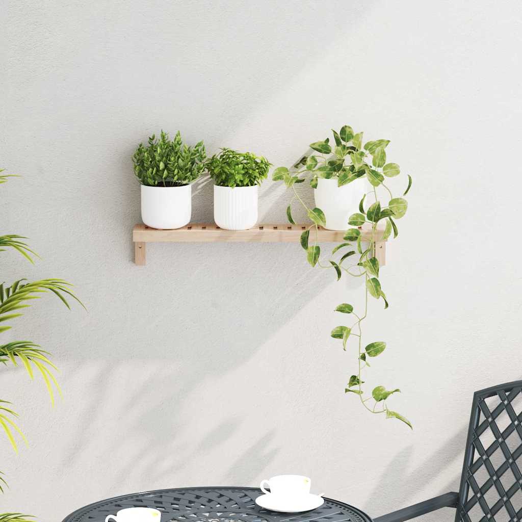 Wall Hanging Rack Beige 62 x 10 x 12.5 cm Solid Walnut wood