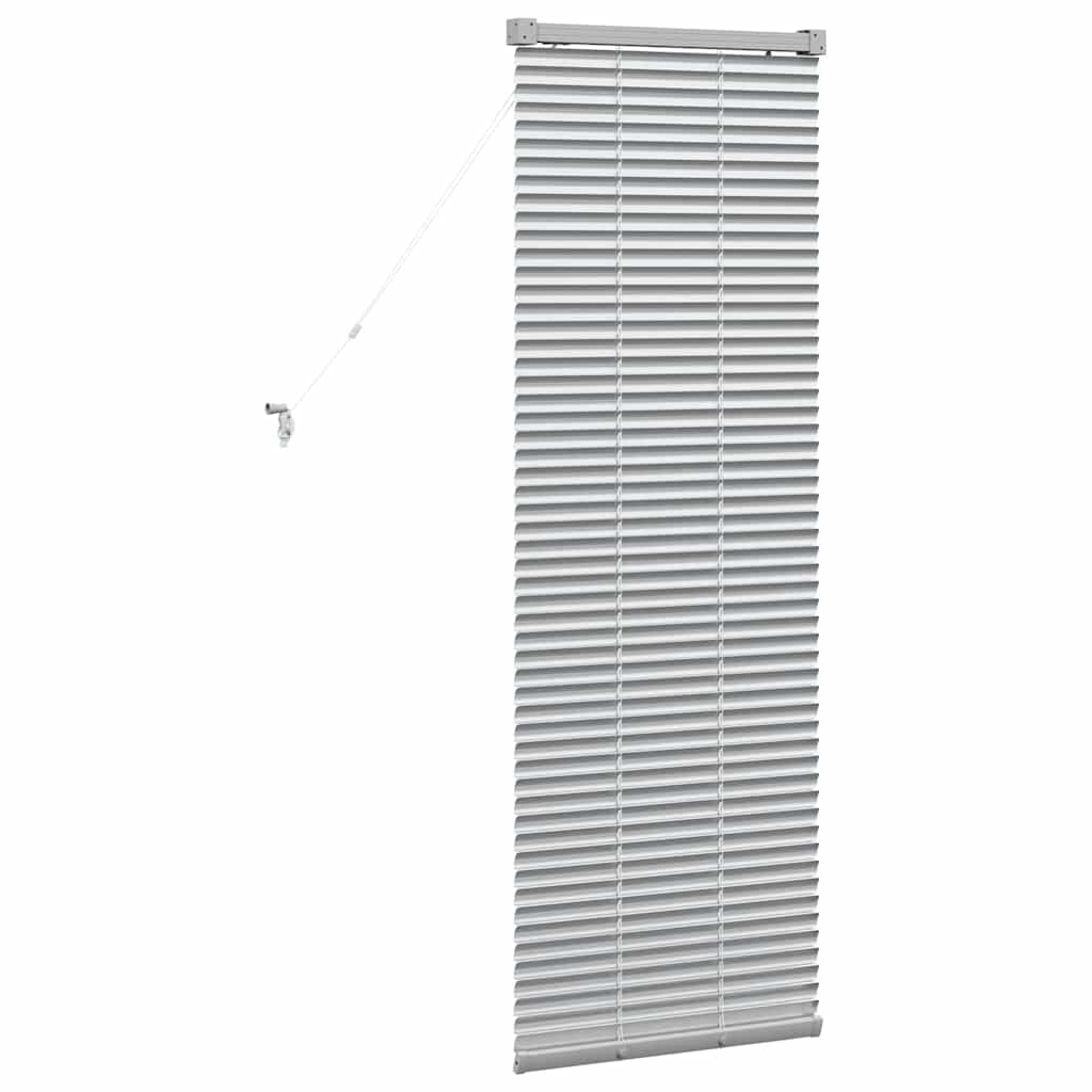 Window Blind with Curtains Manual Silver Aluminium