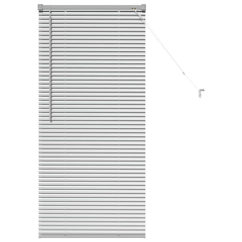 Window Blind with Curtains Manual Silver Aluminium