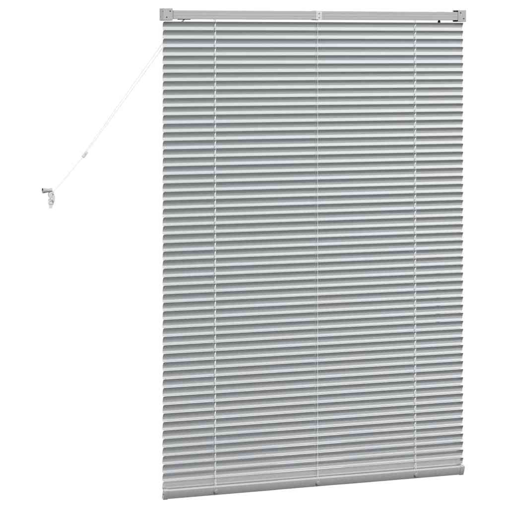 Window Blind with Curtains Manual Silver Aluminium