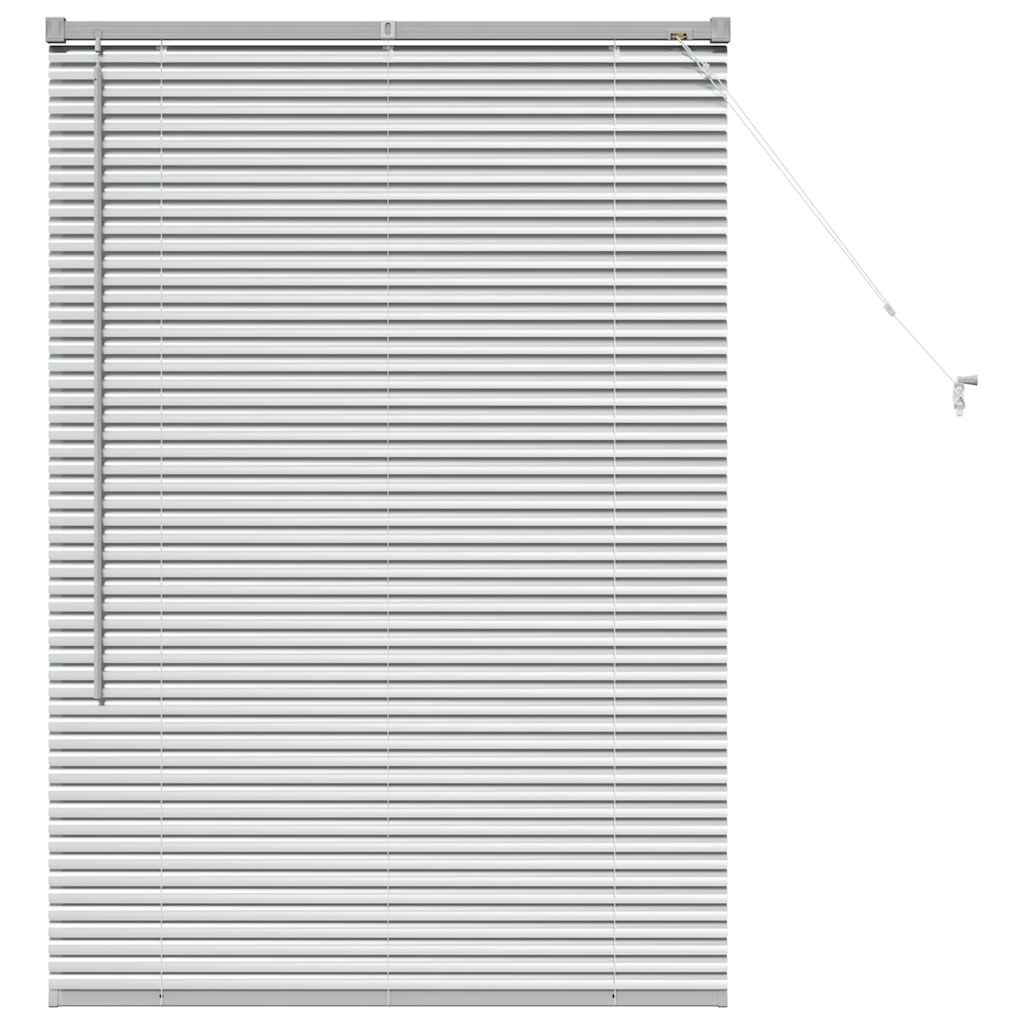 Window Blind with Curtains Manual Silver Aluminium