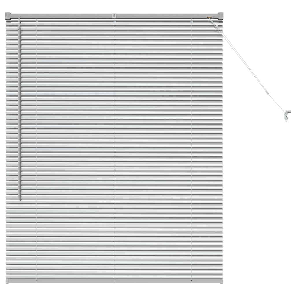 Window Blind with Curtains Manual Silver Aluminium