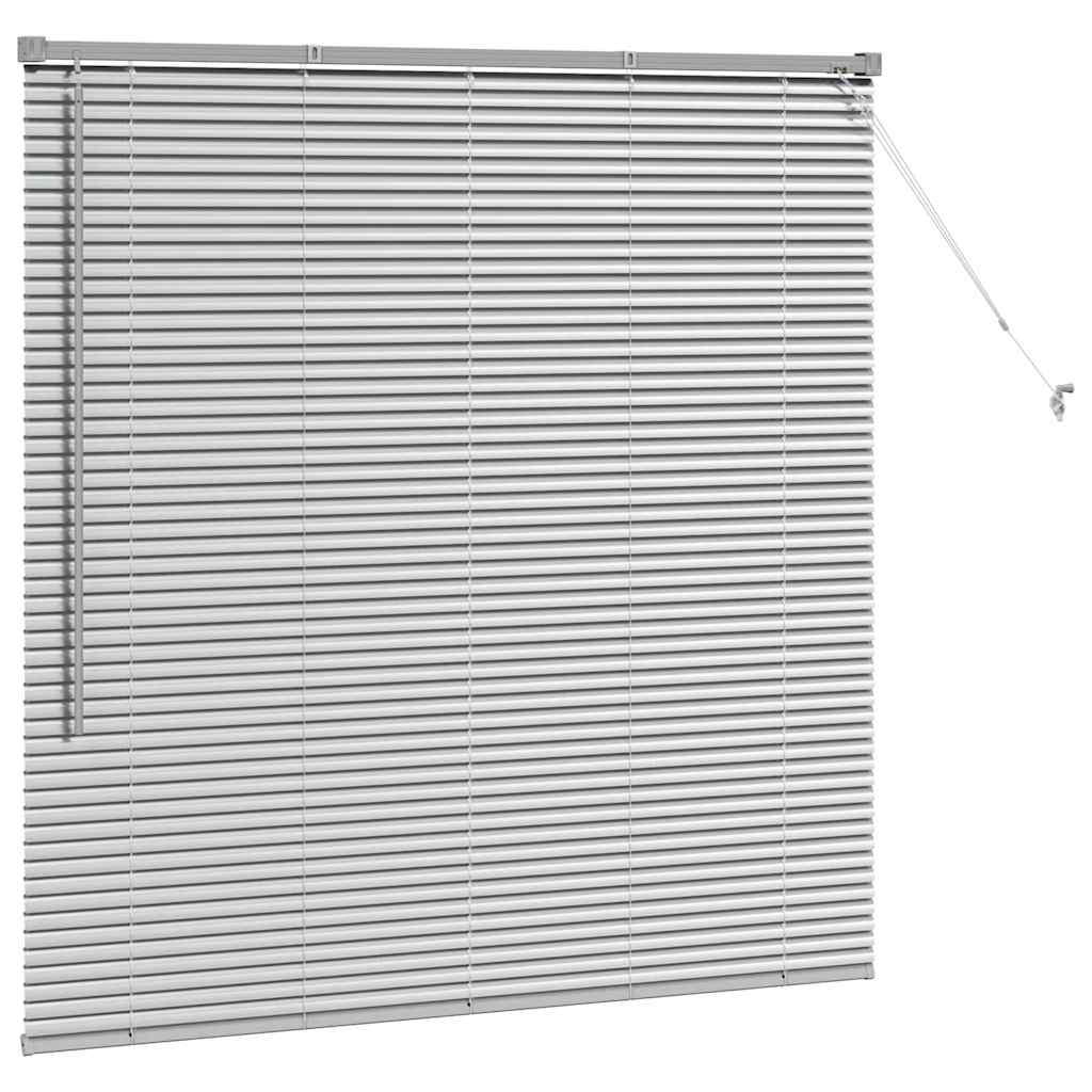 Window Blind with Curtains Manual Silver Aluminium