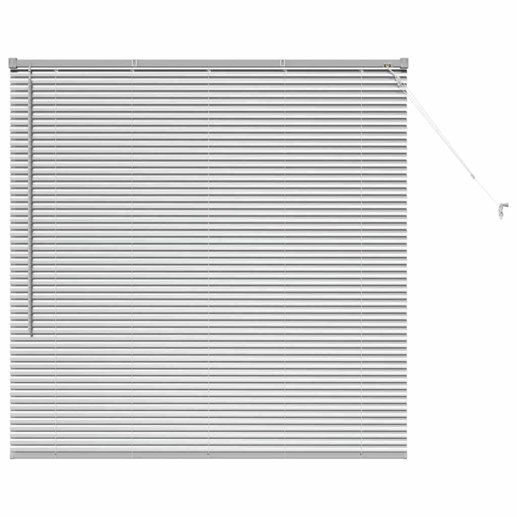 Window Blind with Curtains Manual Silver Aluminium