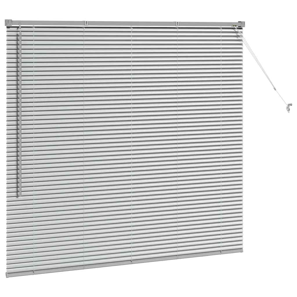 Window Blind with Curtains Manual Silver Aluminium