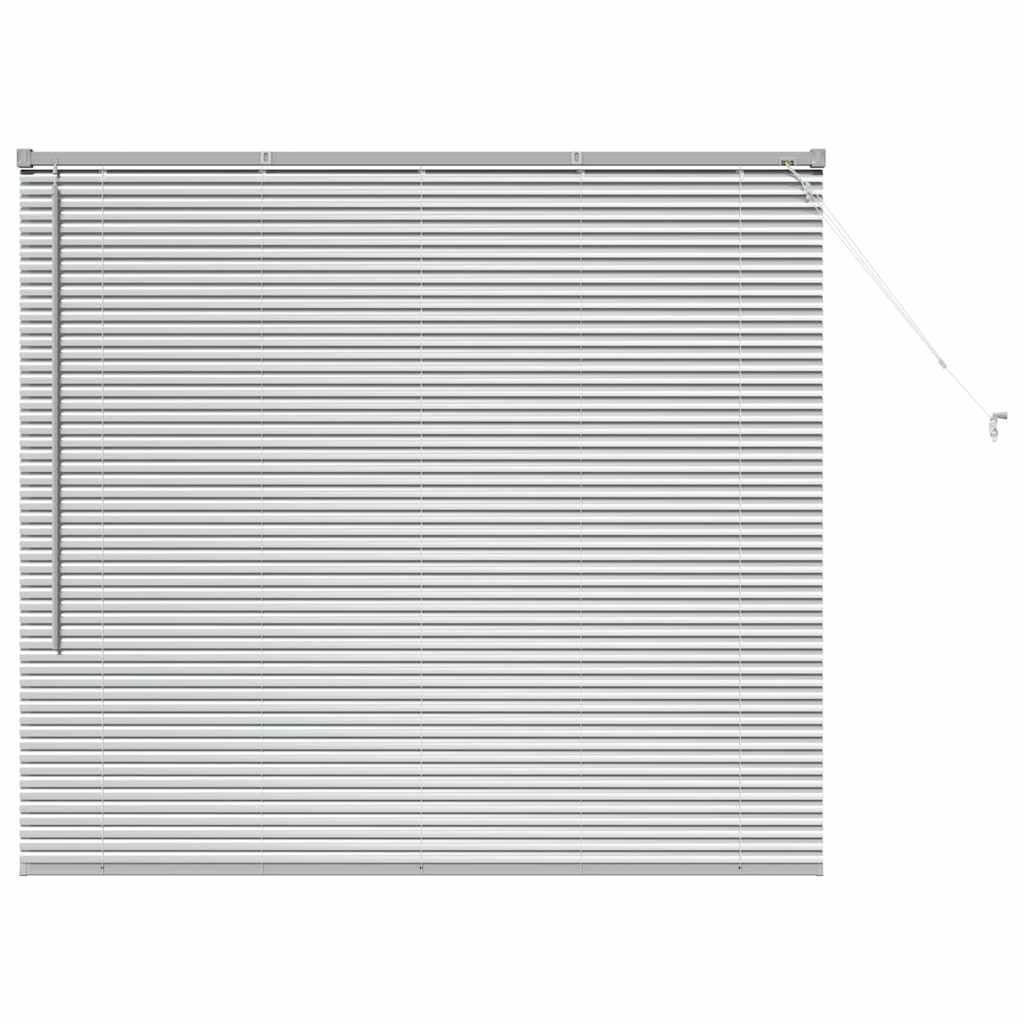Window Blind with Curtains Manual Silver Aluminium