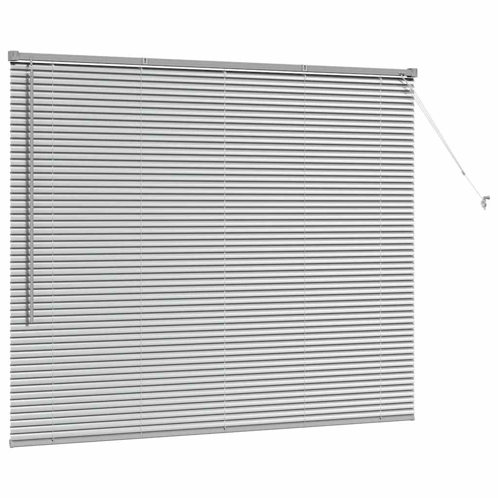 Window Blind with Curtains Manual Silver Aluminium