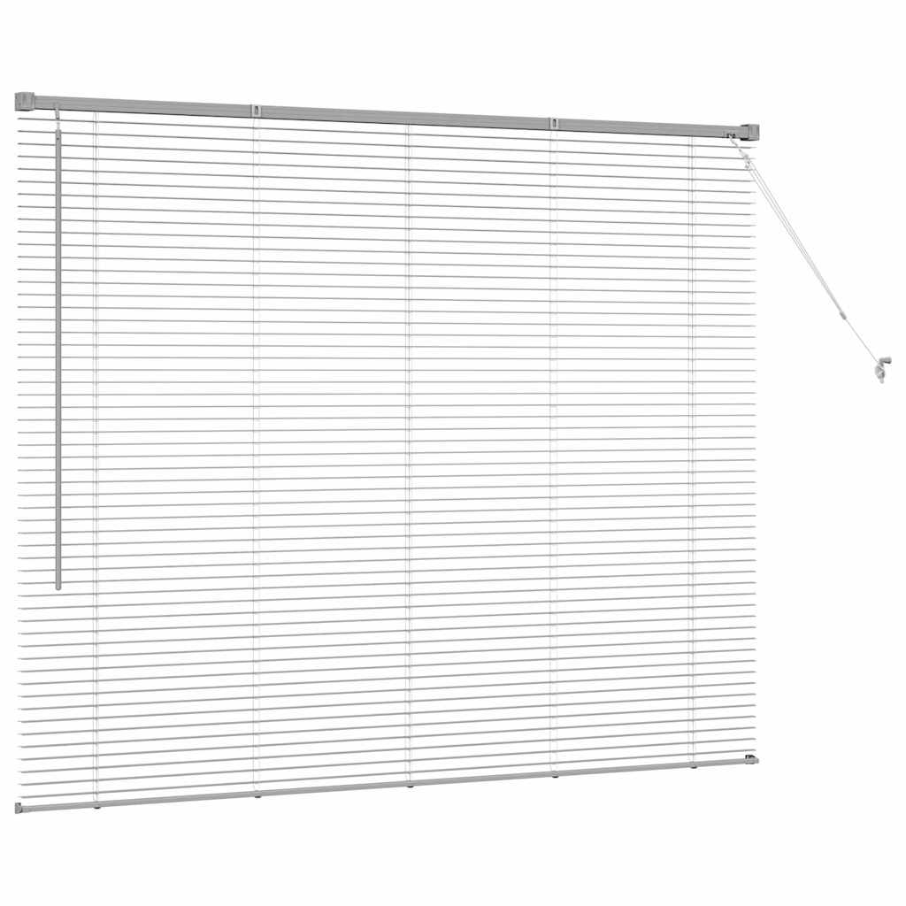 Window Blind with Curtains Manual Silver Aluminium