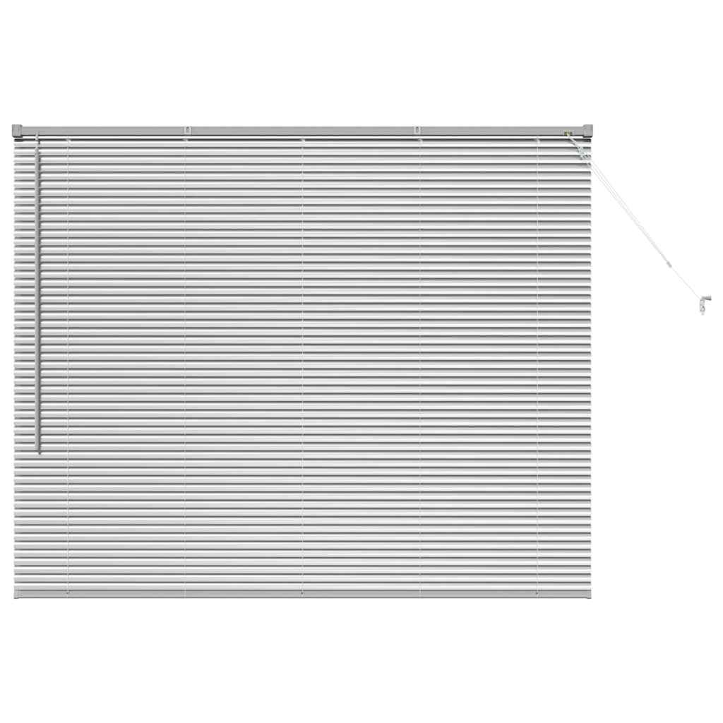 Window Blind with Curtains Manual Silver Aluminium