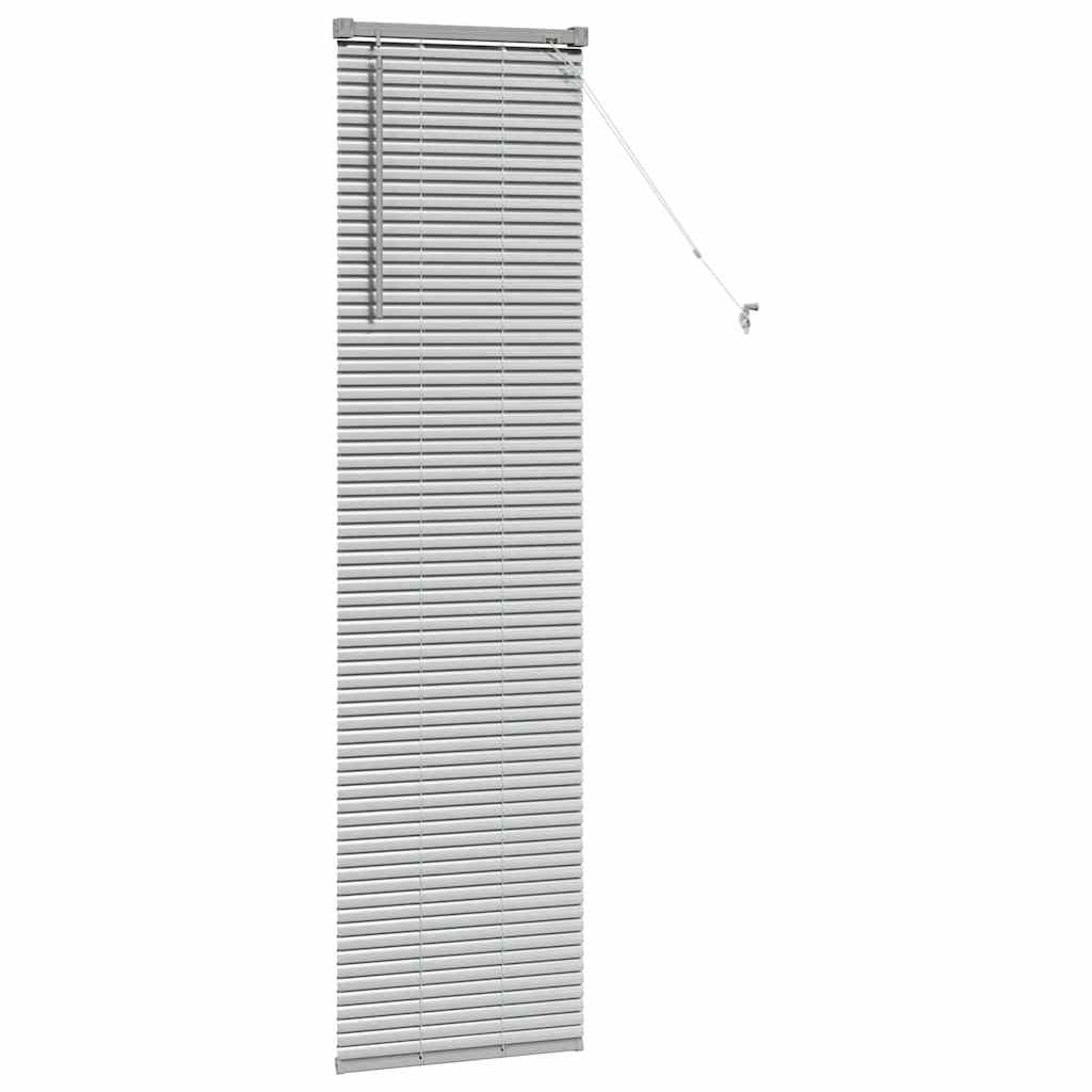 Window Blind with Curtains Manual Silver Aluminium