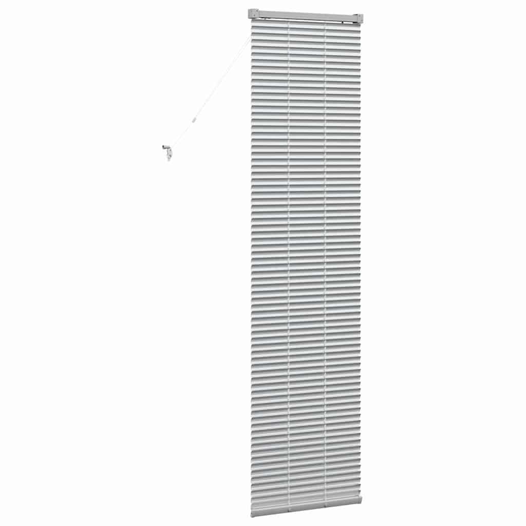 Window Blind with Curtains Manual Silver Aluminium