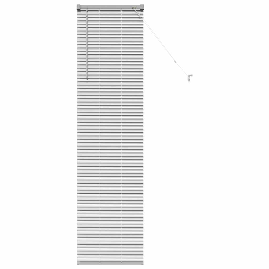 Window Blind with Curtains Manual Silver Aluminium