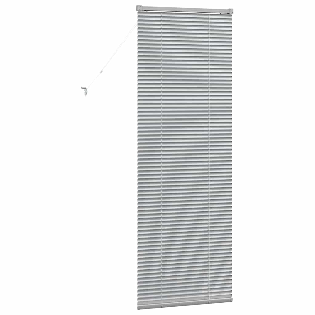 Window Blind with Curtains Manual Silver Aluminium