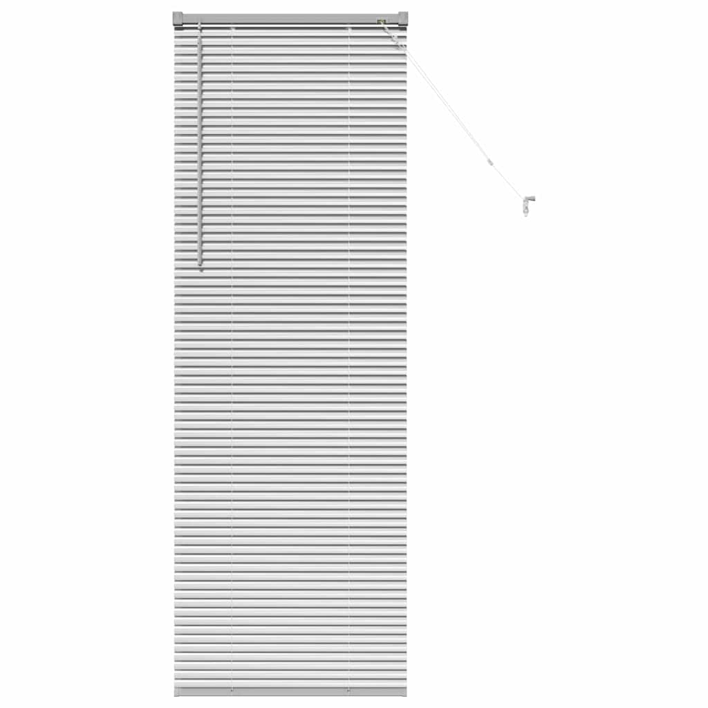 Window Blind with Curtains Manual Silver Aluminium