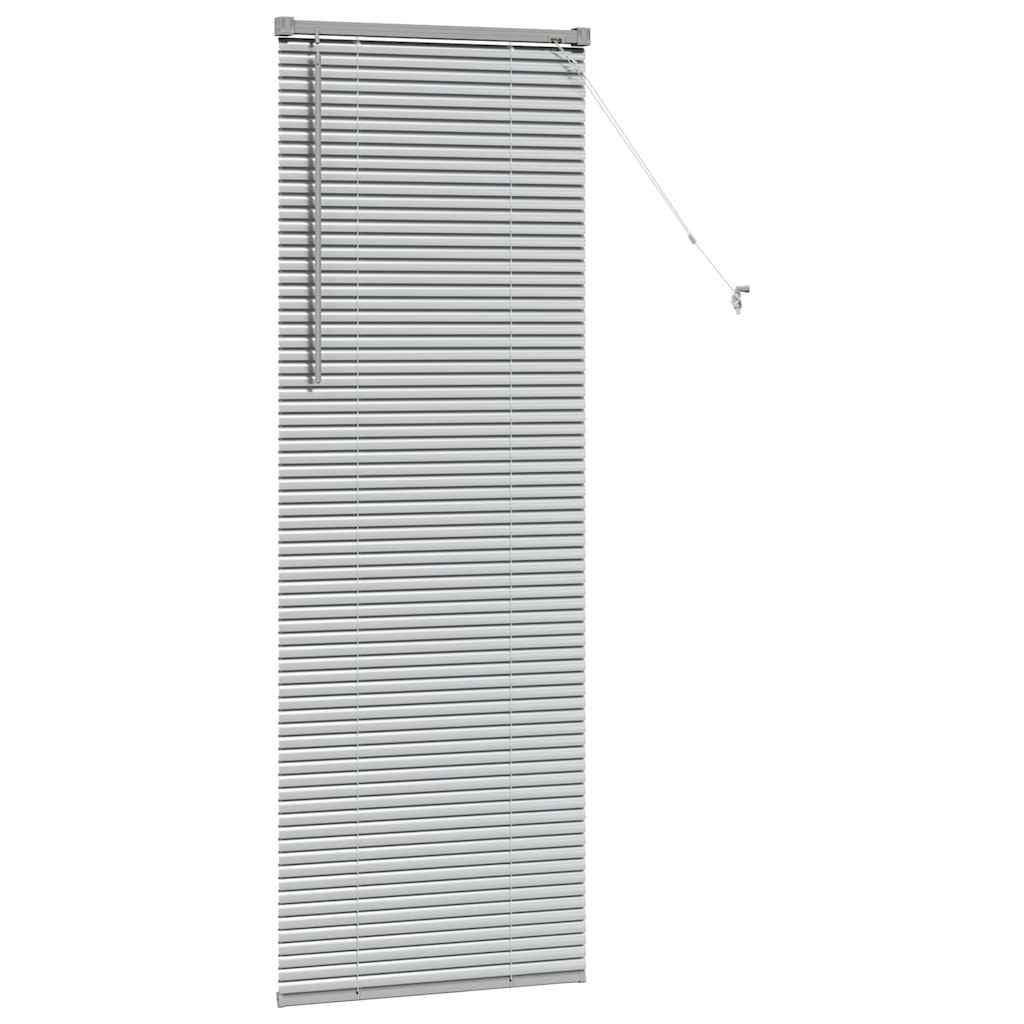 Window Blind with Curtains Manual Silver Aluminium