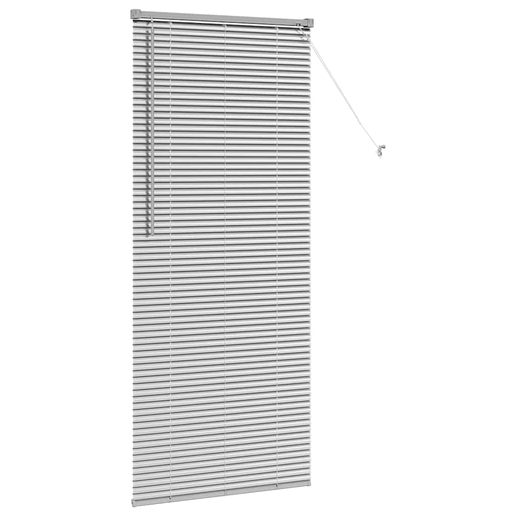 Window Blind with Curtains Manual Silver Aluminium