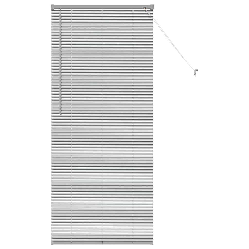 Window Blind with Curtains Manual Silver Aluminium