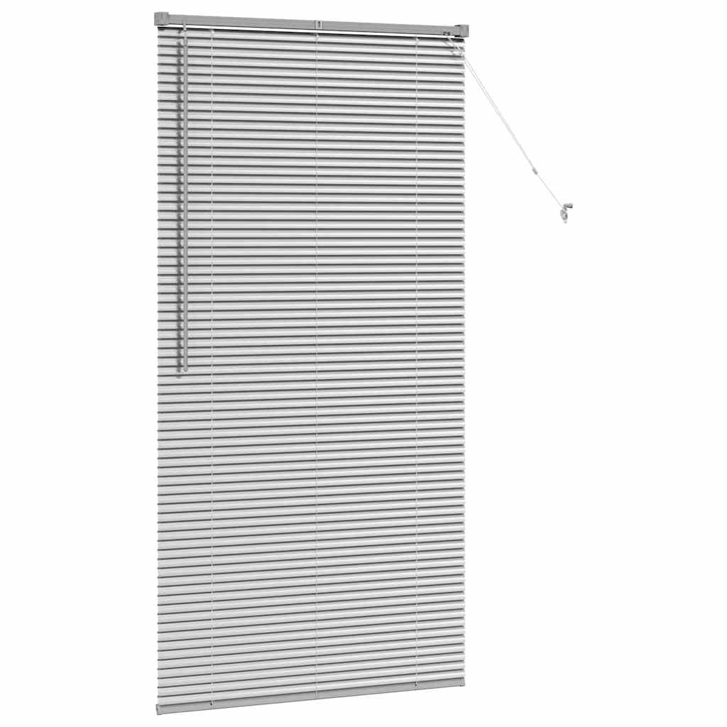 Window Blind with Curtains Manual Silver Aluminium
