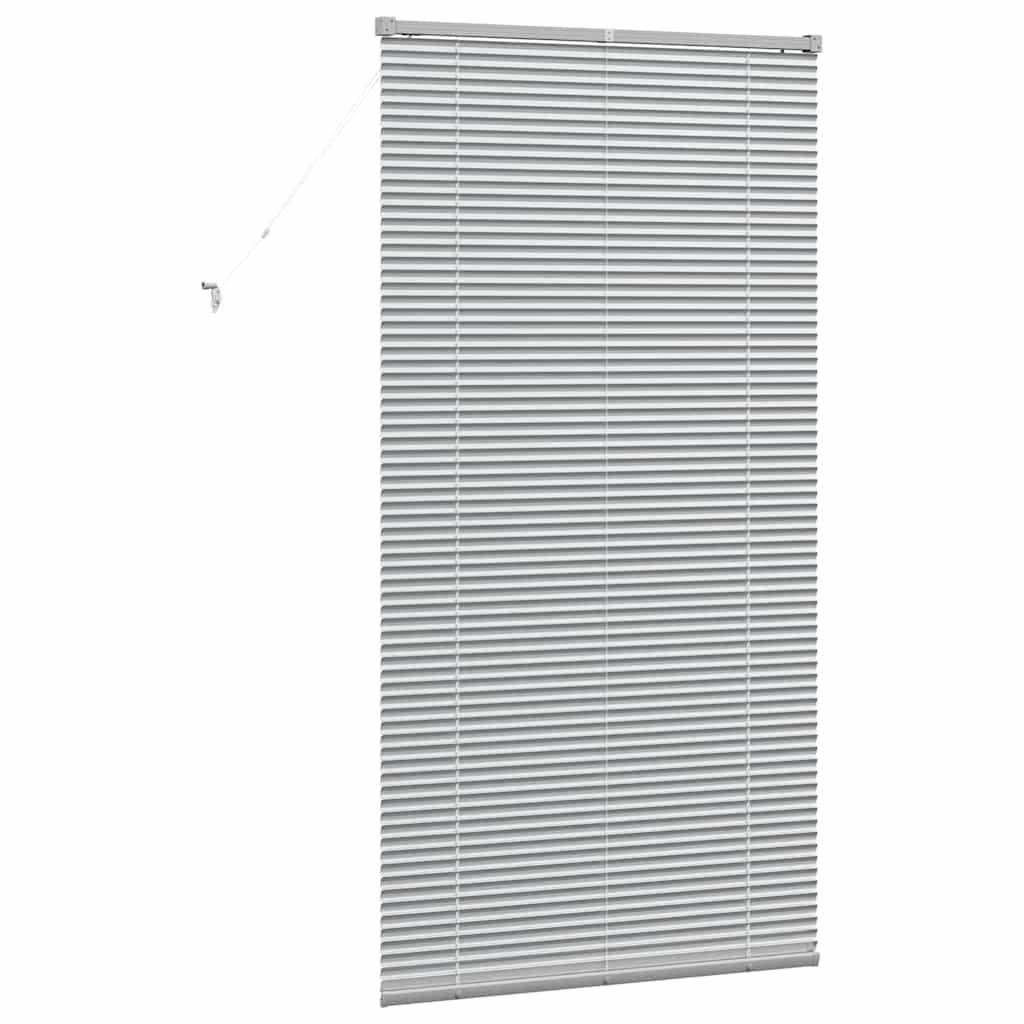 Window Blind with Curtains Manual Silver Aluminium