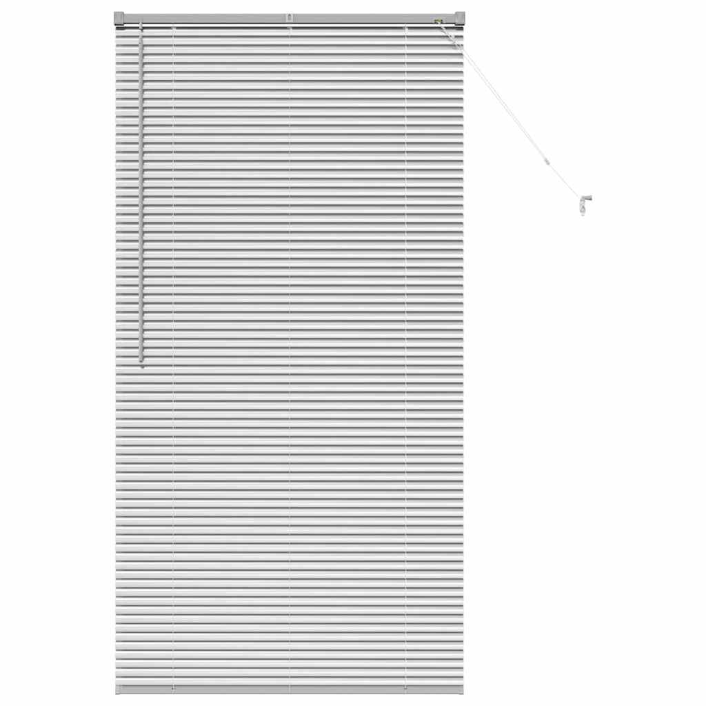 Window Blind with Curtains Manual Silver Aluminium