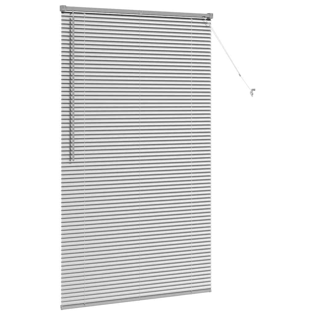 Window Blind with Curtains Manual Silver Aluminium
