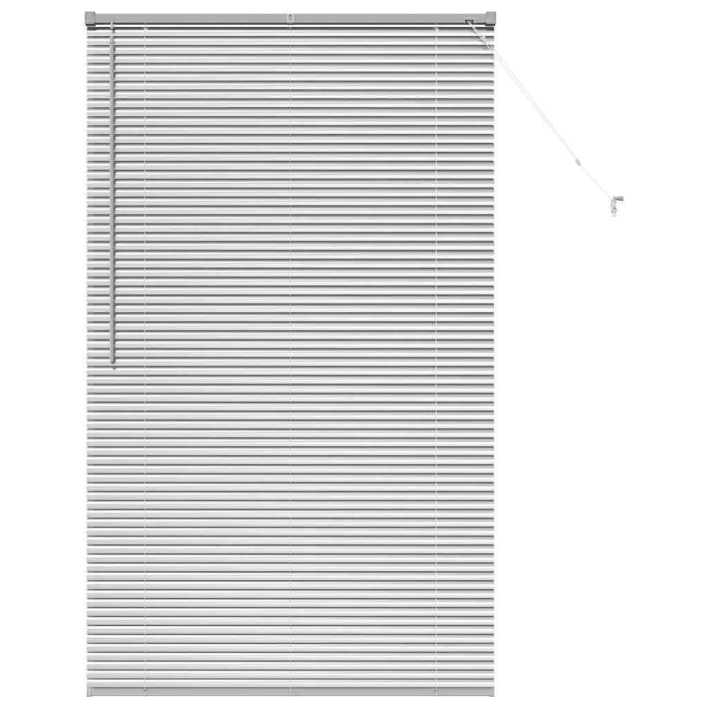 Window Blind with Curtains Manual Silver Aluminium