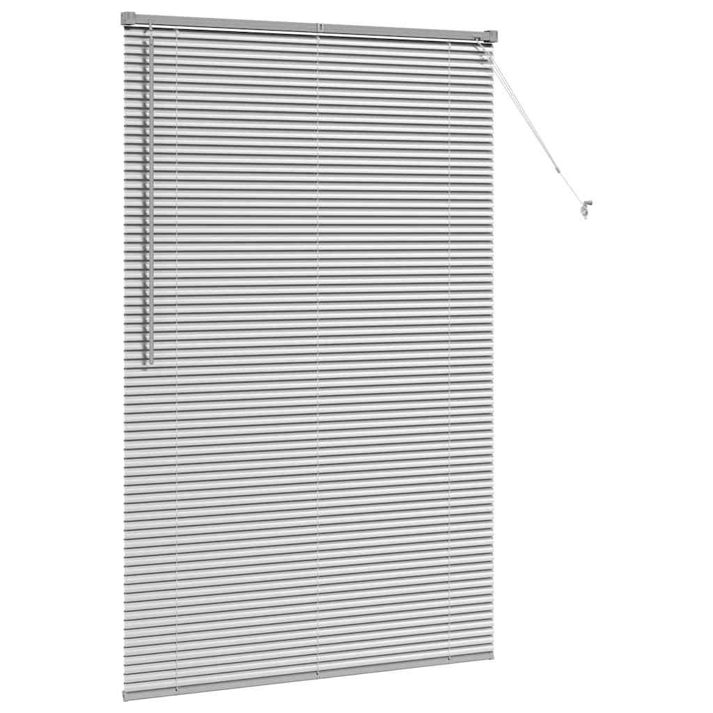 Window Blind with Curtains Manual Silver Aluminium