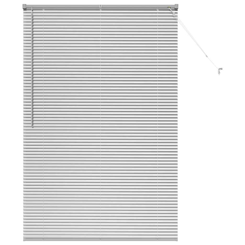 Window Blind with Curtains Manual Silver Aluminium