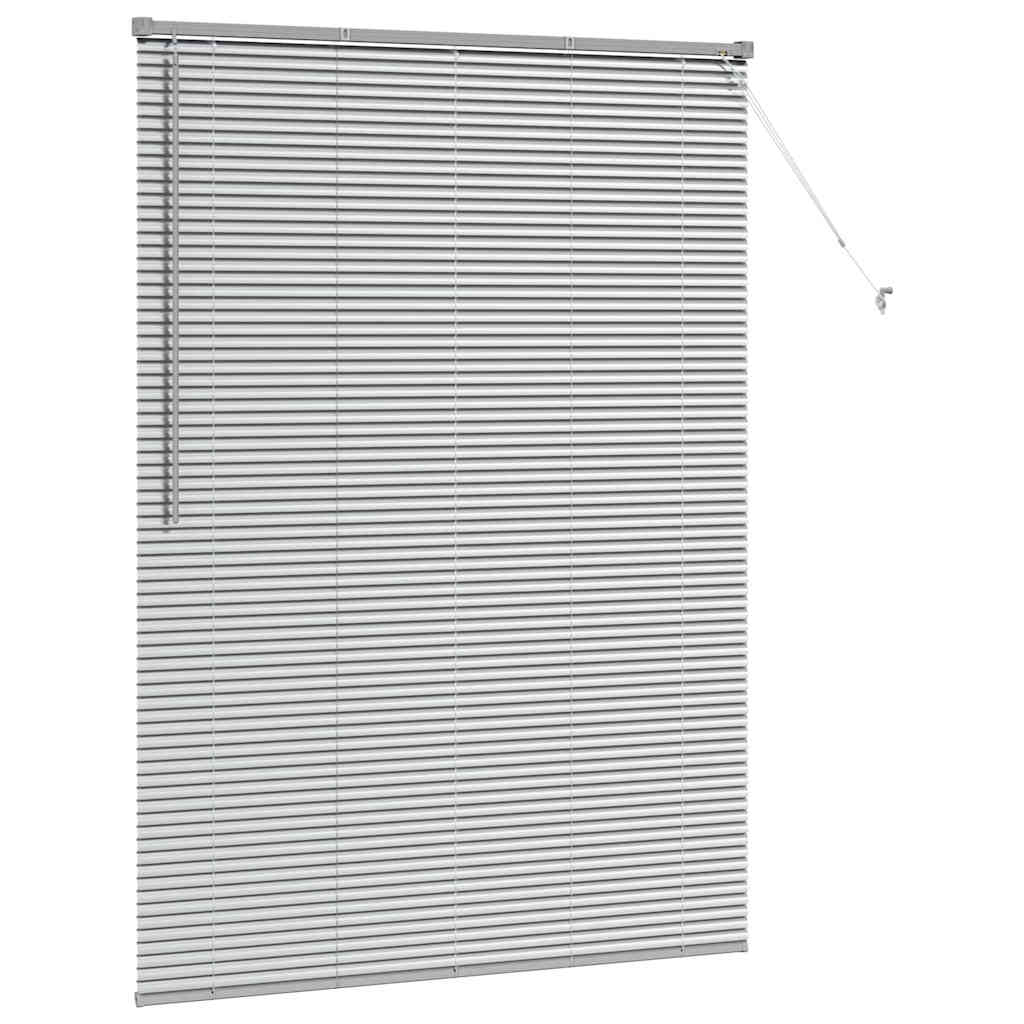 Window Blind with Curtains Manual Silver Aluminium