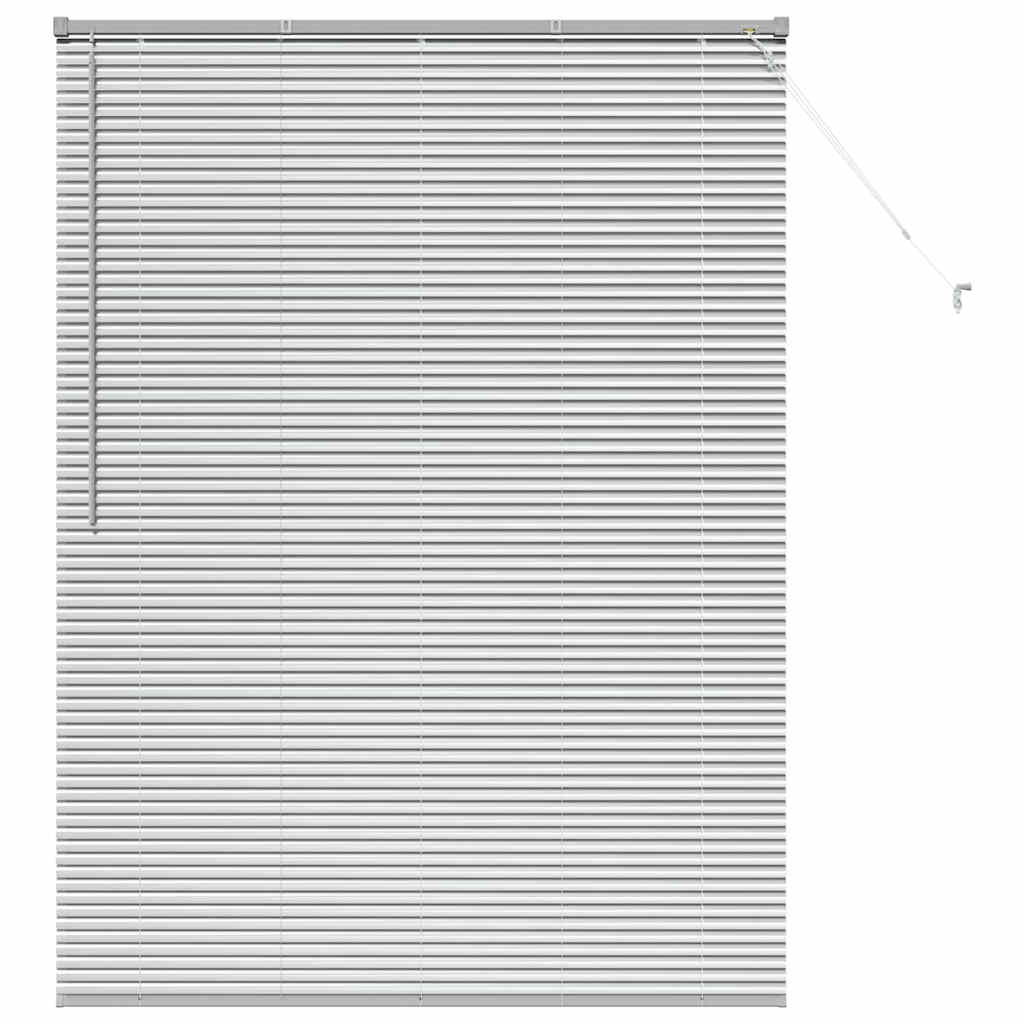 Window Blind with Curtains Manual Silver Aluminium