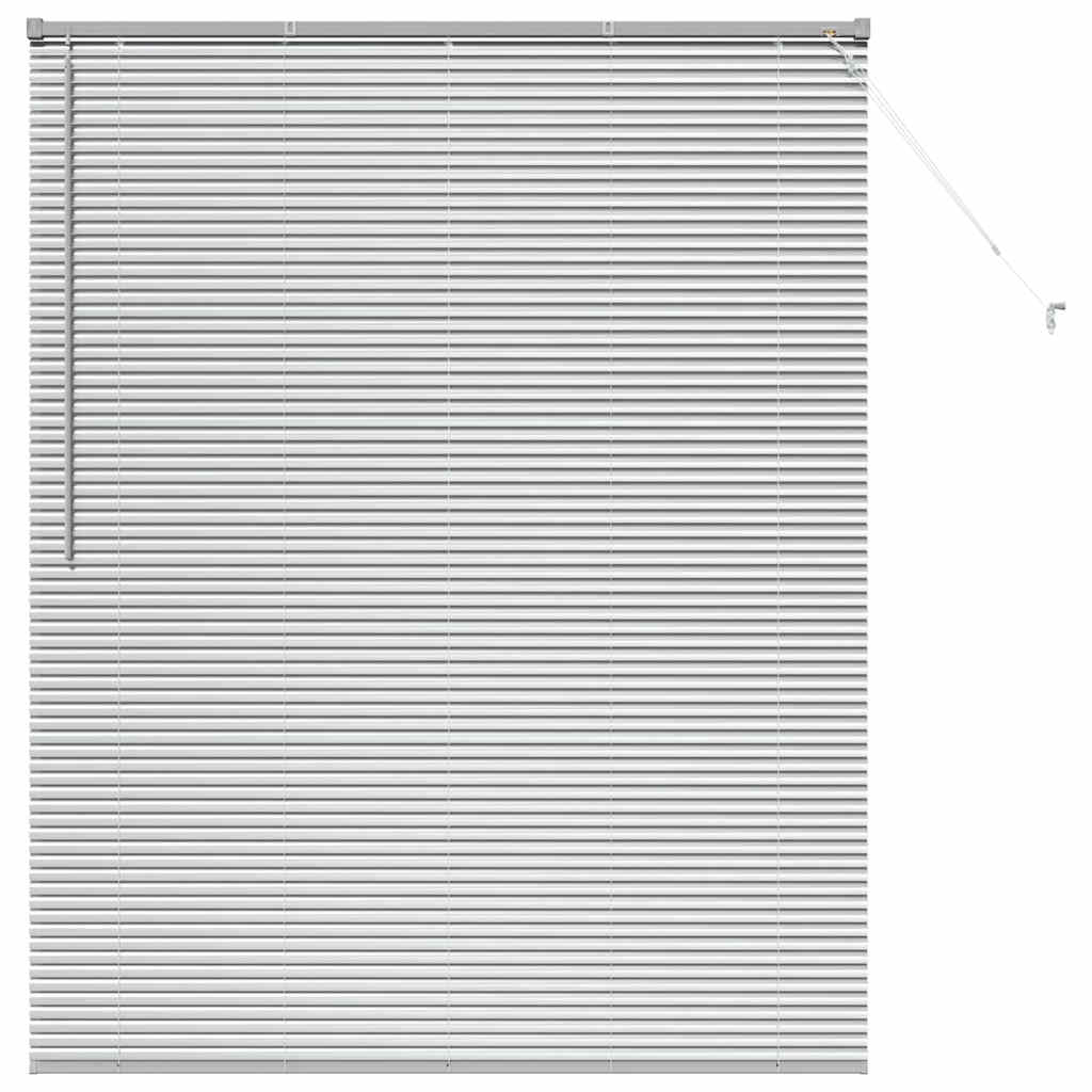 Window Blind with Curtains Manual Silver Aluminium