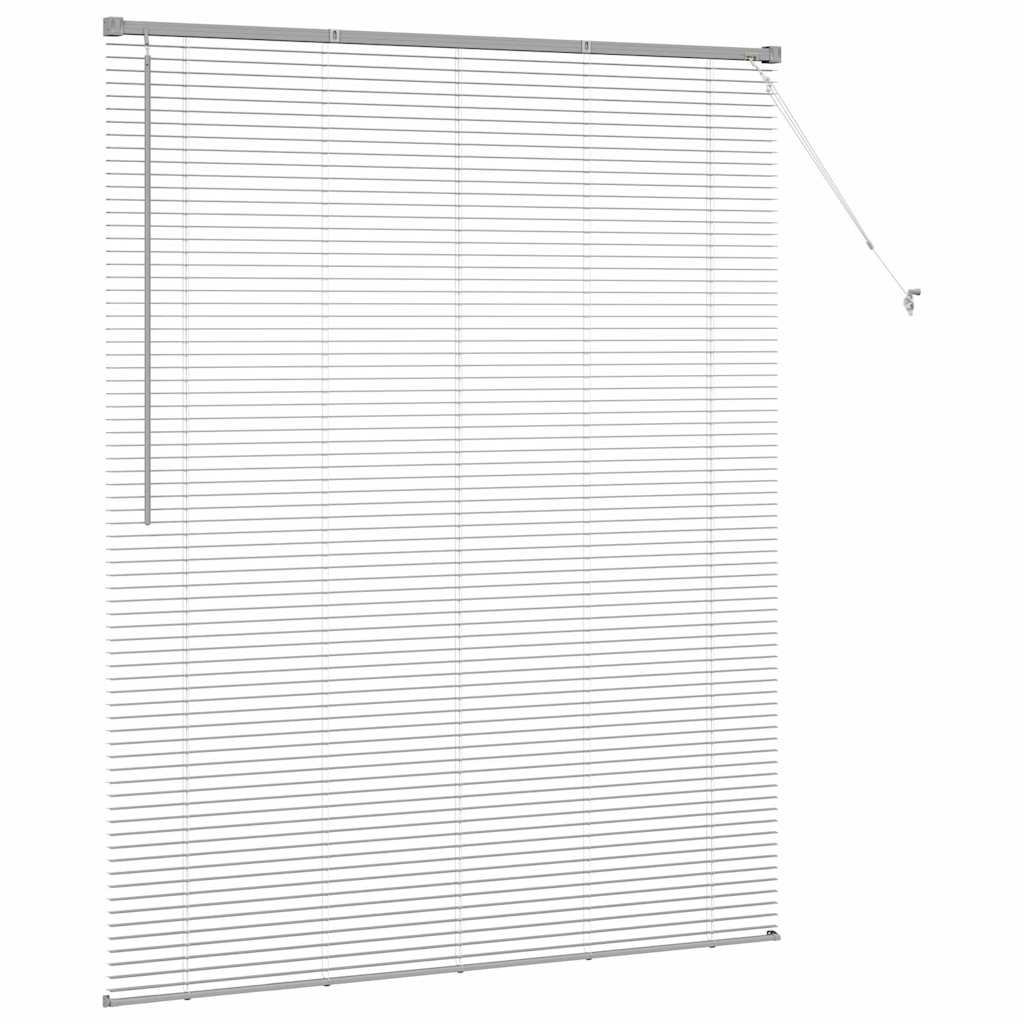 Window Blind with Curtains Manual Silver Aluminium