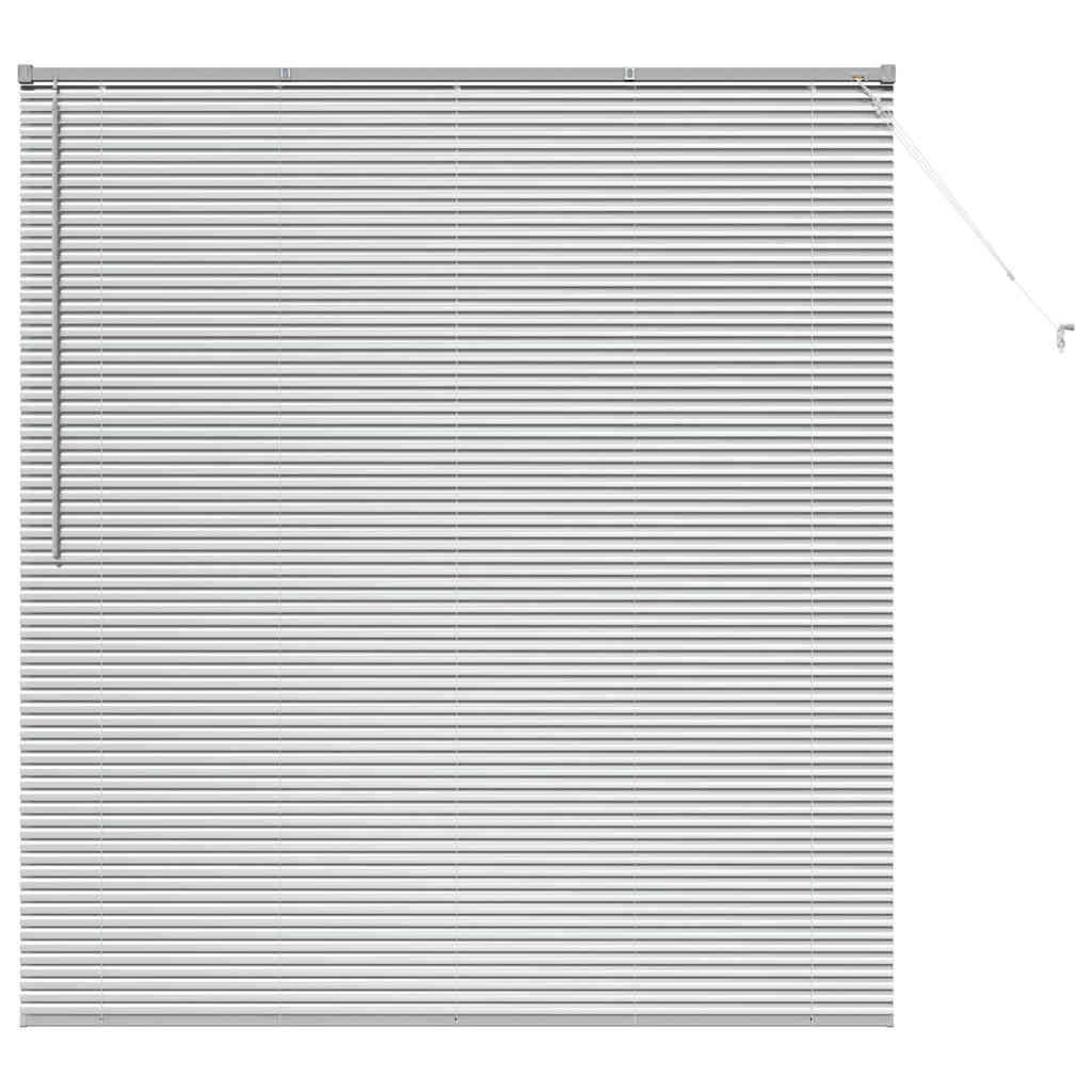 Window Blind with Curtains Manual Silver Aluminium