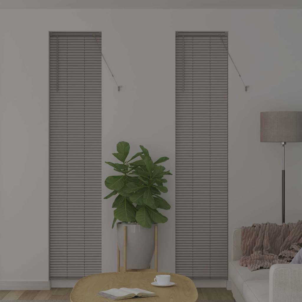 Window Blind with Curtains Manual Silver Aluminium