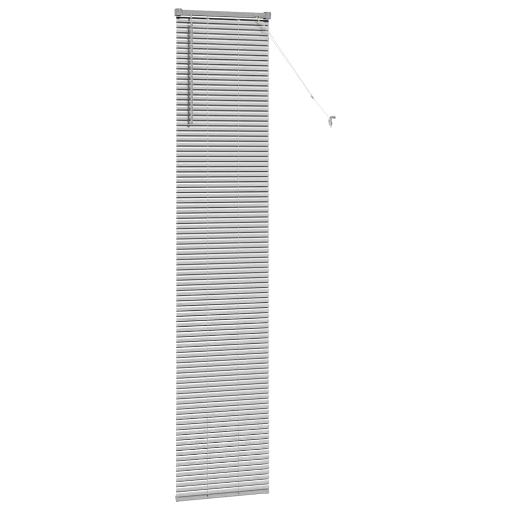 Window Blind with Curtains Manual Silver Aluminium