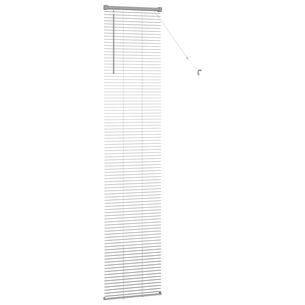 Window Blind with Curtains Manual Silver Aluminium