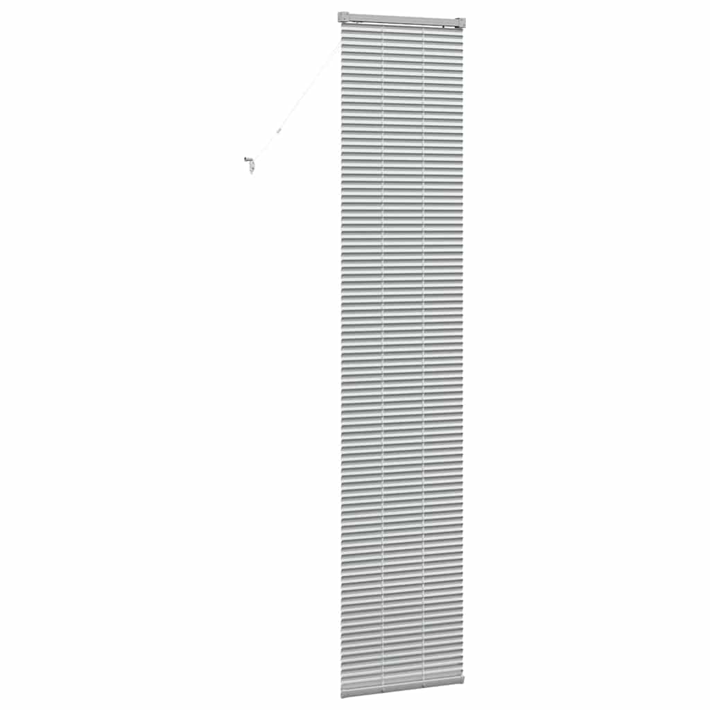 Window Blind with Curtains Manual Silver Aluminium