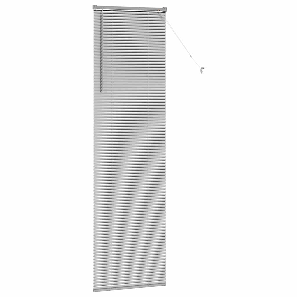Window Blind with Curtains Manual Silver Aluminium