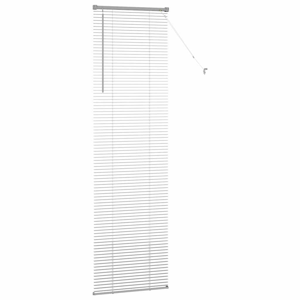 Window Blind with Curtains Manual Silver Aluminium