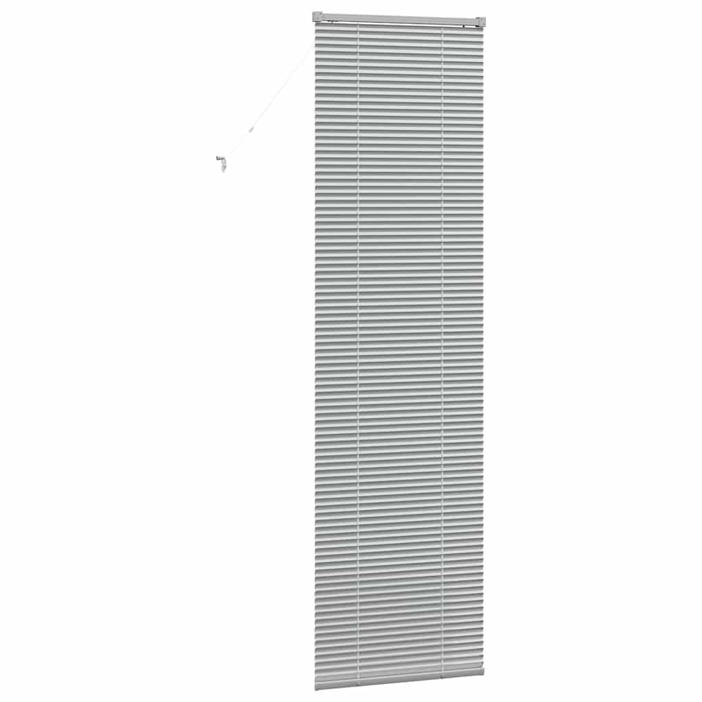 Window Blind with Curtains Manual Silver Aluminium