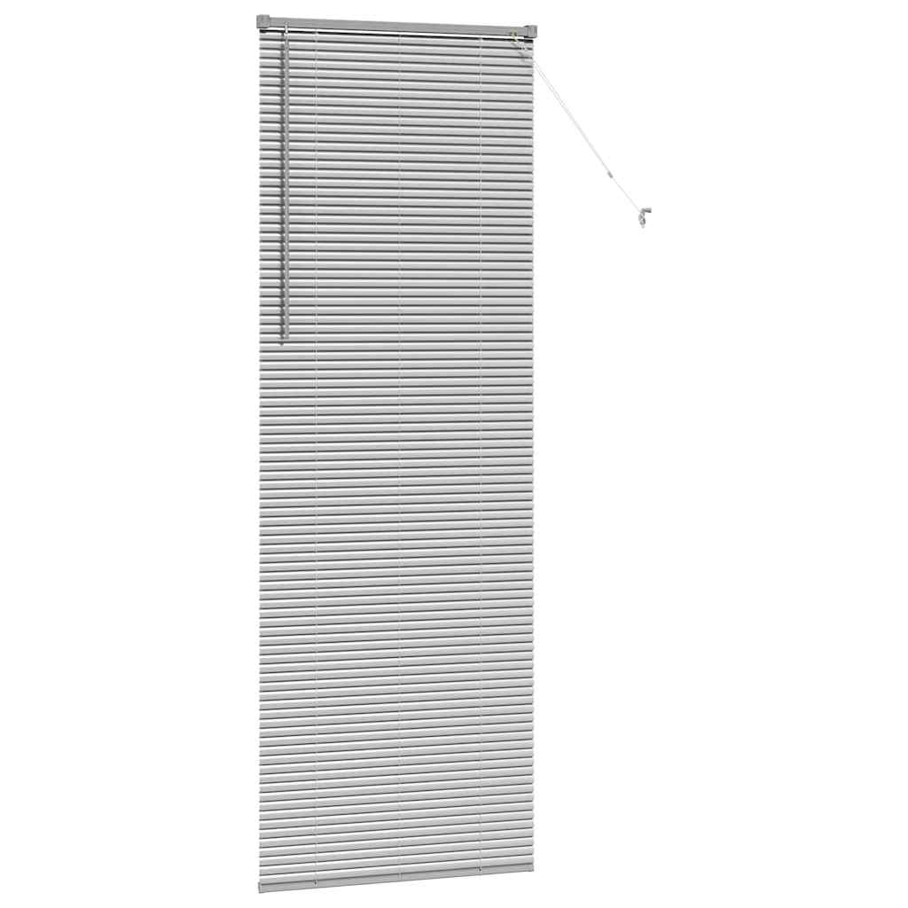 Window Blind with Curtains Manual Silver Aluminium