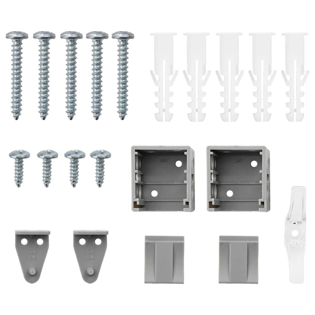 Window Blind with Curtains Manual Silver Aluminium